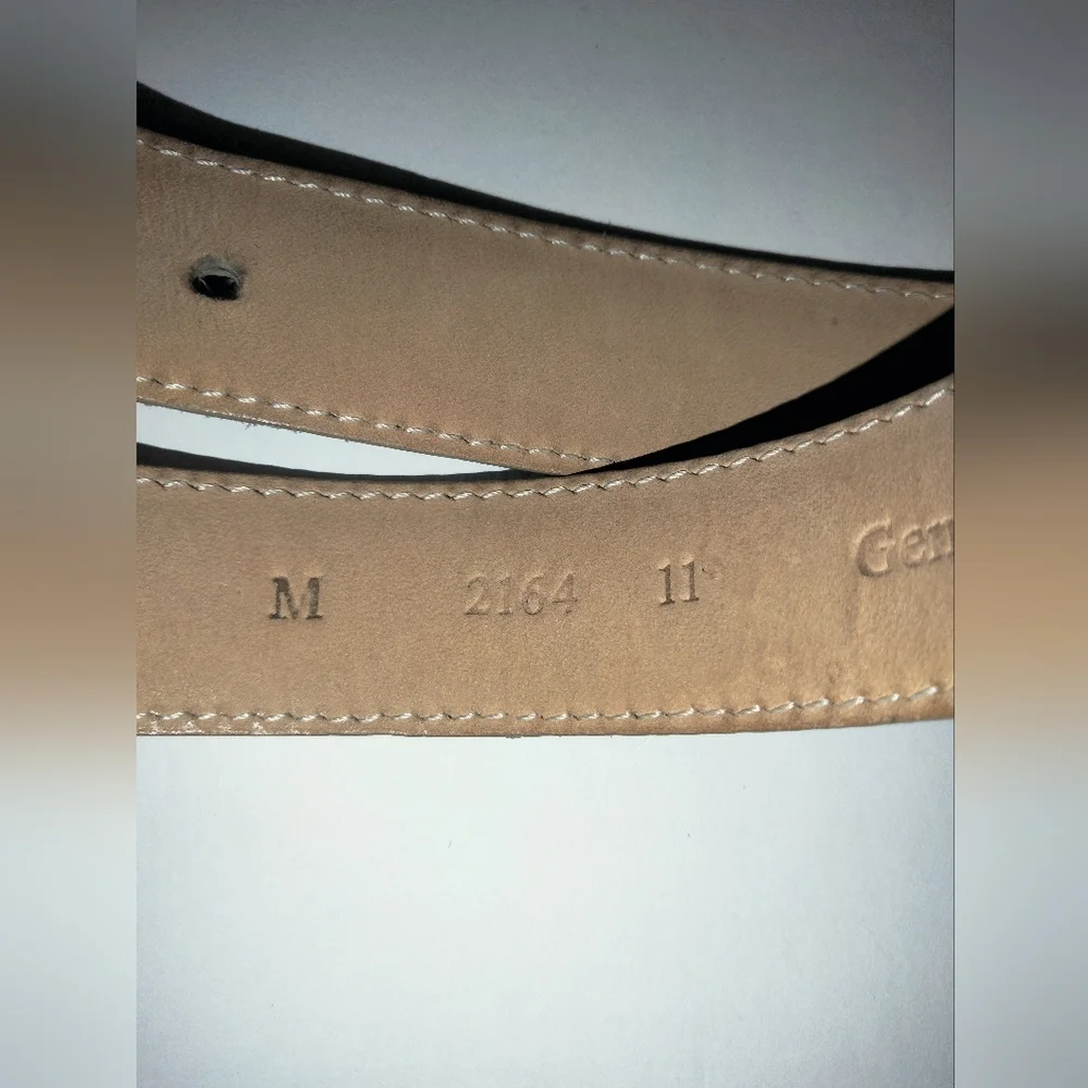 WCM New York (Size M) Nude Textured Genuine Italian Leather Casual/Dress Belt